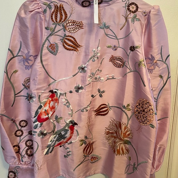 ASOS Premium Embroidered Top with Exaggerated Sleeve. - Picture 6 of 6